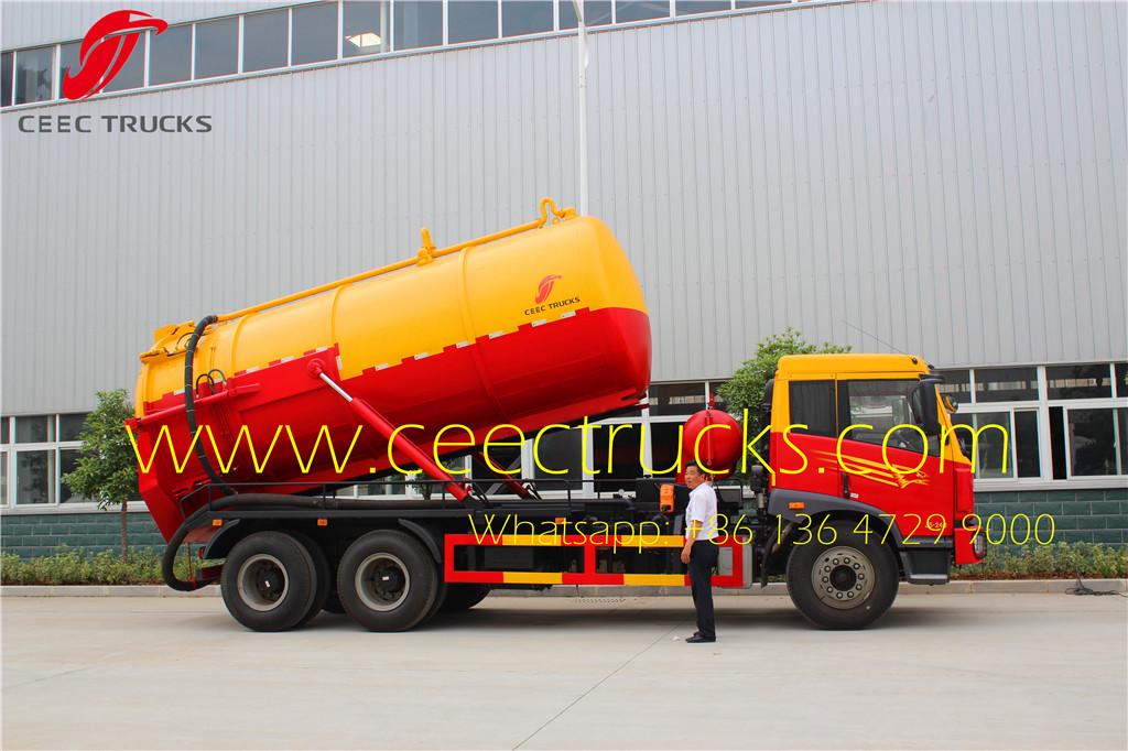 FAW 18 CBM vacuum pump suction truck