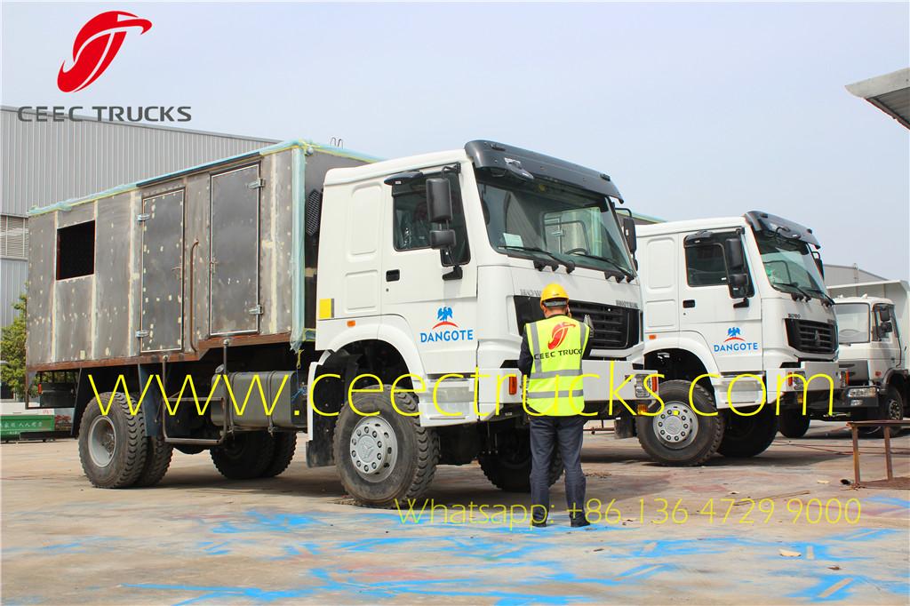 SINOTRUK HOWO mobile workshop trucks export Nigeria DANGOTE