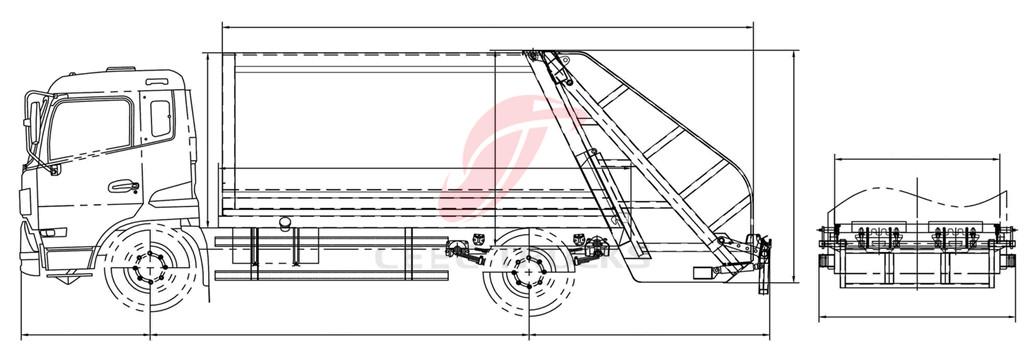 FAW 10-12 CBM garbage compactor trucks manufacturer