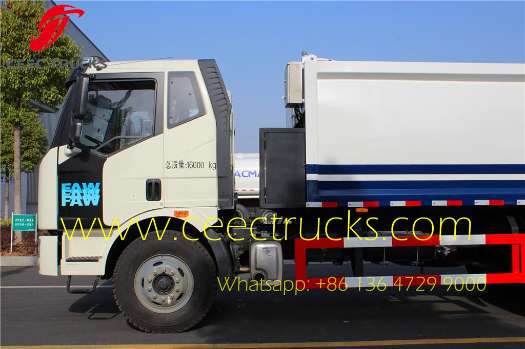 FAW 10-12 CBM garbage compactor trucks manufacturer