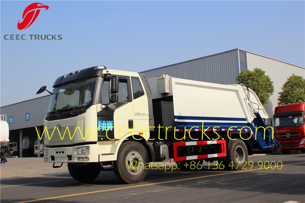 FAW 10-12 CBM garbage compactor trucks manufacturer