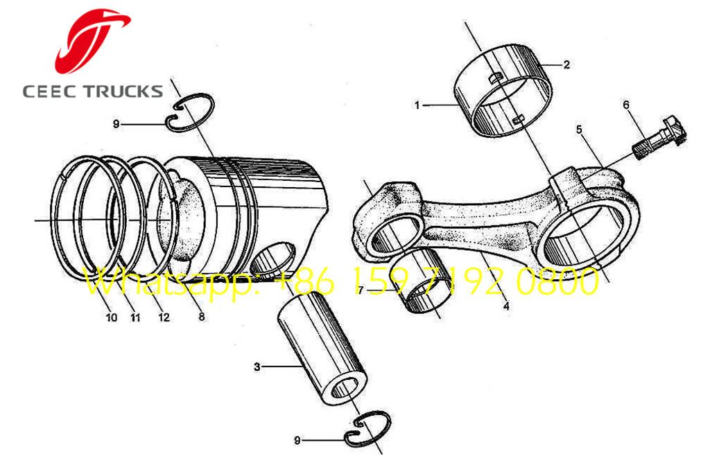 Beiben WD615 diesel engine connecting rod piston rod 61500030009 Beiben WD615 diesel engine connecting rod piston rod 61500030009
