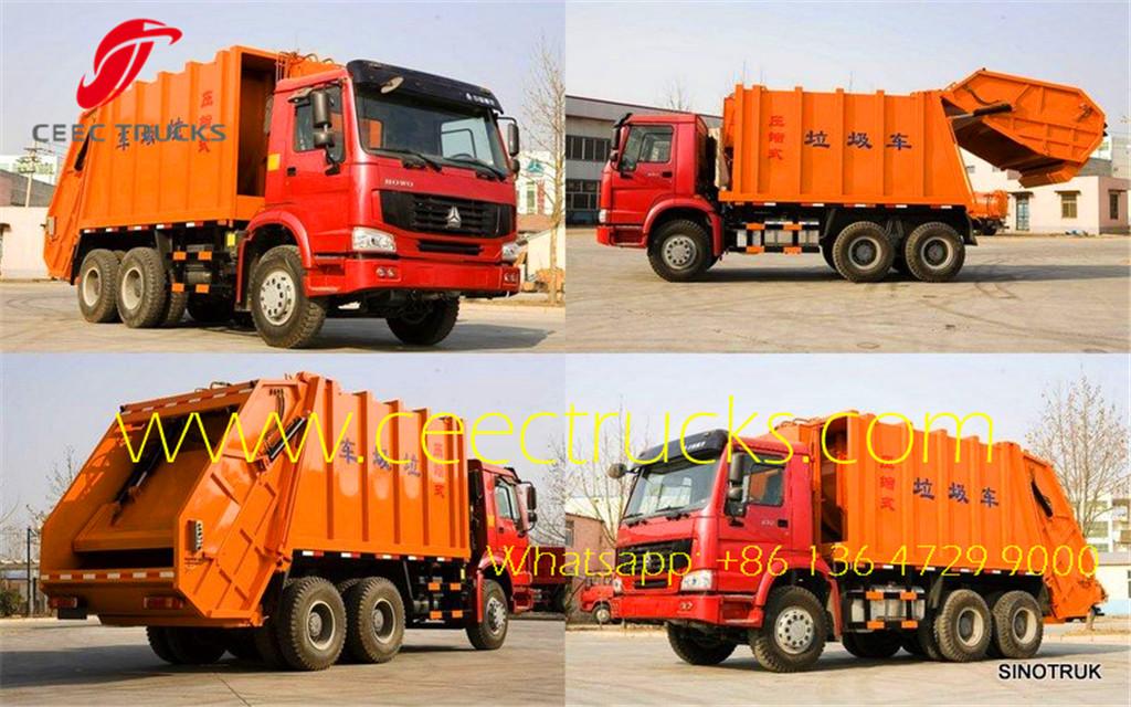 SINOTRUK 18 CBM trash truck compactors supplier