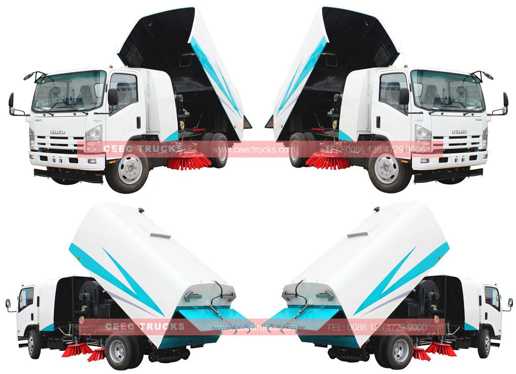 ISUZU 8cbm road sweeper wholeview