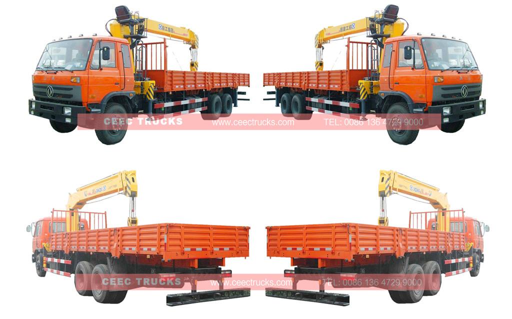 Dongfeng 14 tons mounted boom crane trucks wholeview Dongfeng 14 tons mounted boom crane trucks wholeview