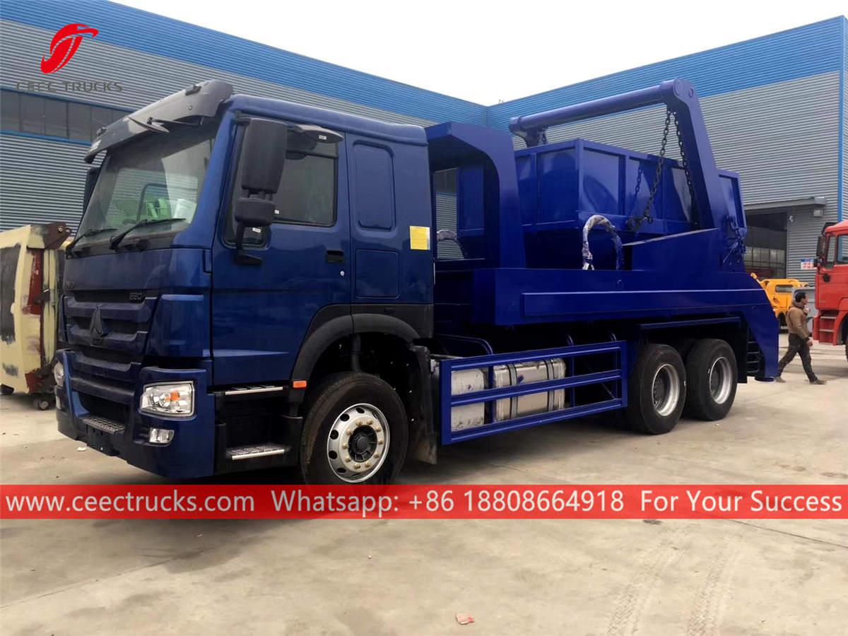 HOWO RHD 6Ã—4 swing arm refuse truck