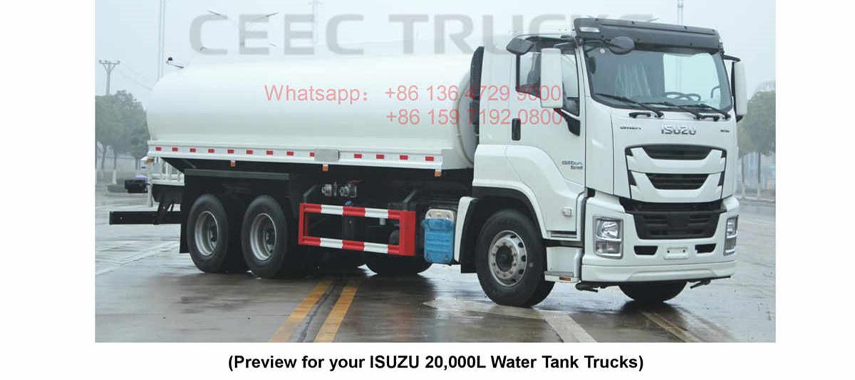 Syria--ISUZU GIGA 20000Liters water truck manual