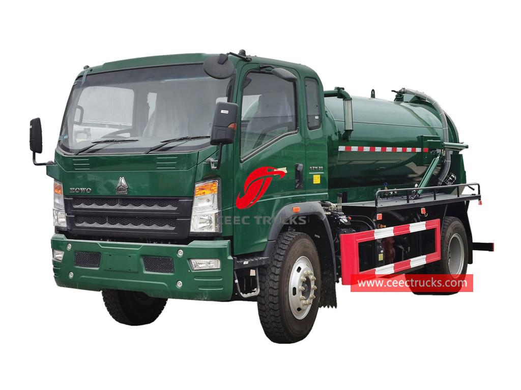 HOWO RHD 4Ã—2 vacuum tanker truck