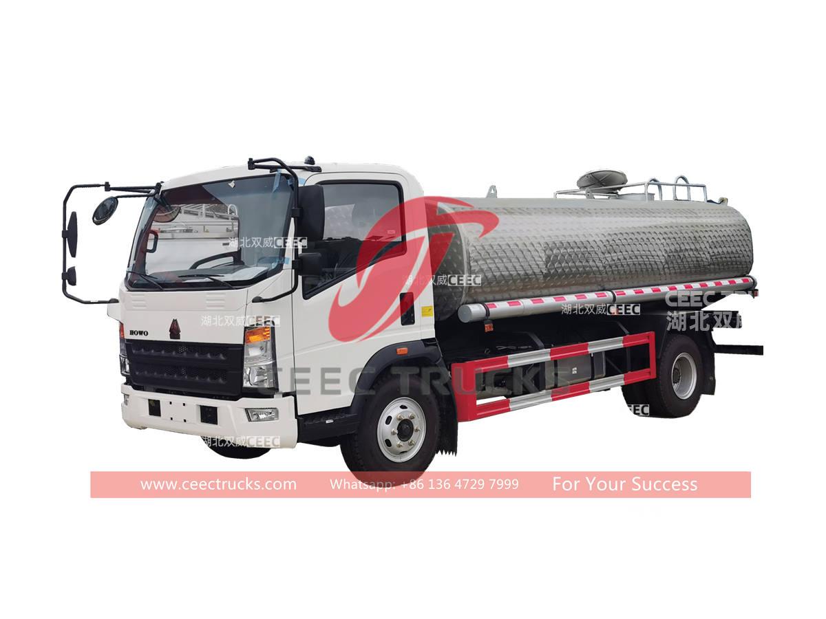 HOWO 4Ã—2 10000 liters potable water tank truck