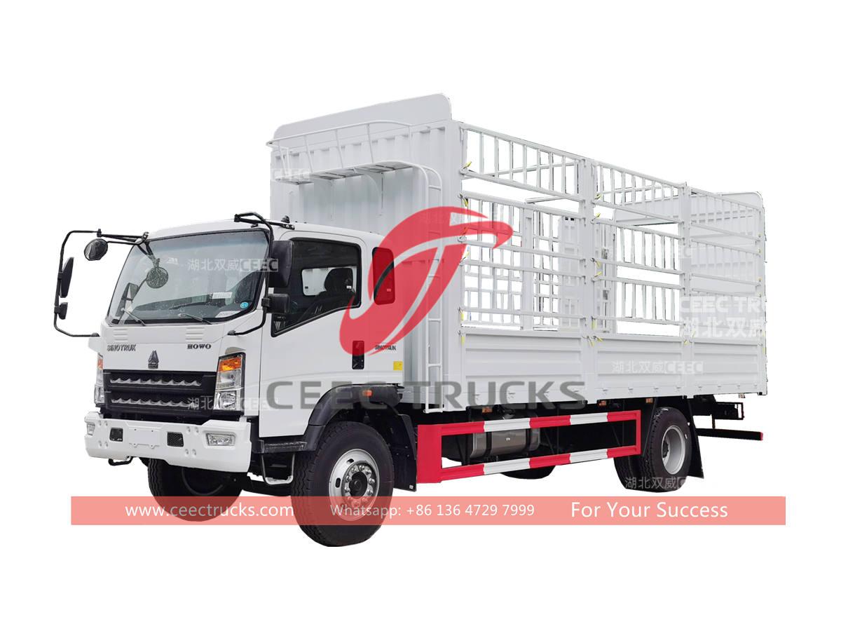 HOWO 4Ã—2 cargo stake truck for sale