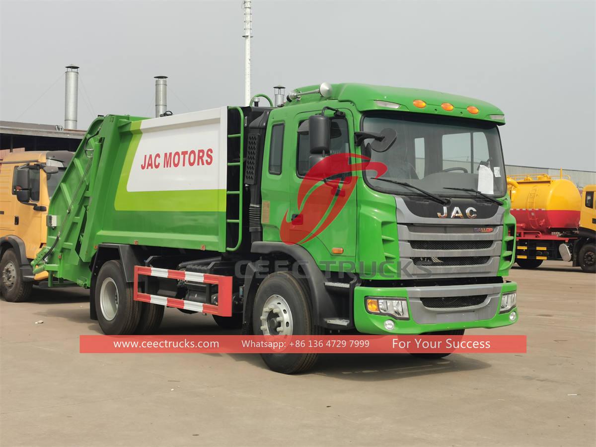 Hot sale JAC 230HP rear loading garbage truck