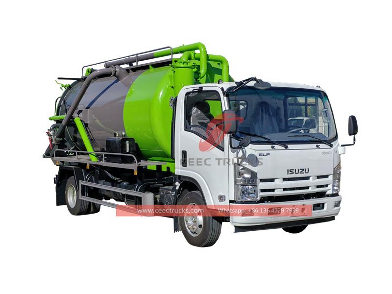 ISUZU NPR 8000L sewage tank truck 