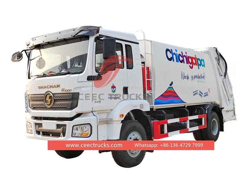 Shacman H3000 rear loading garbage truck