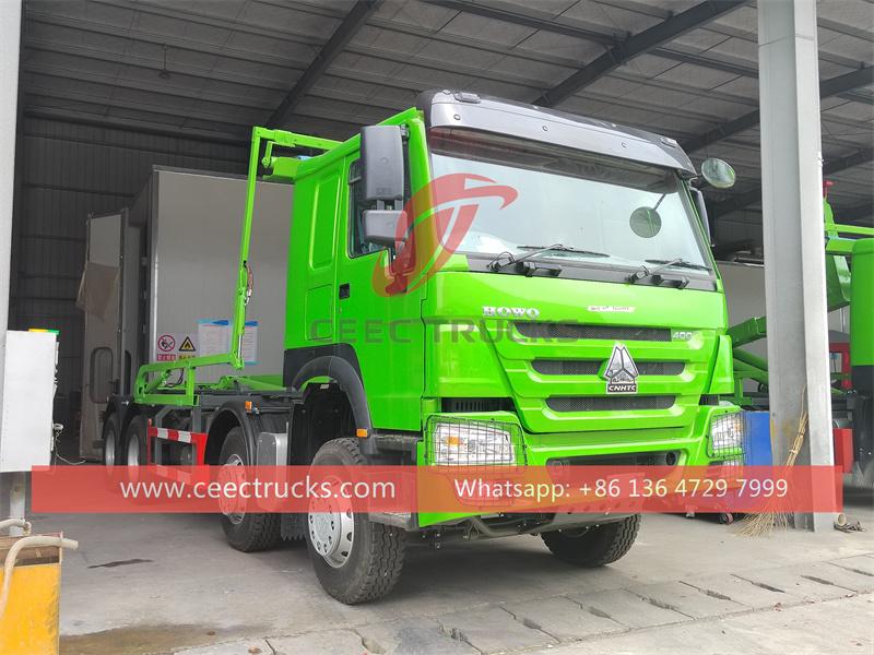 HOWO garbage 8x4 hook loader truck