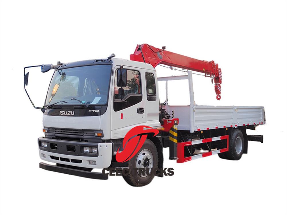 Isuzu FTR utility truck with boom crane 