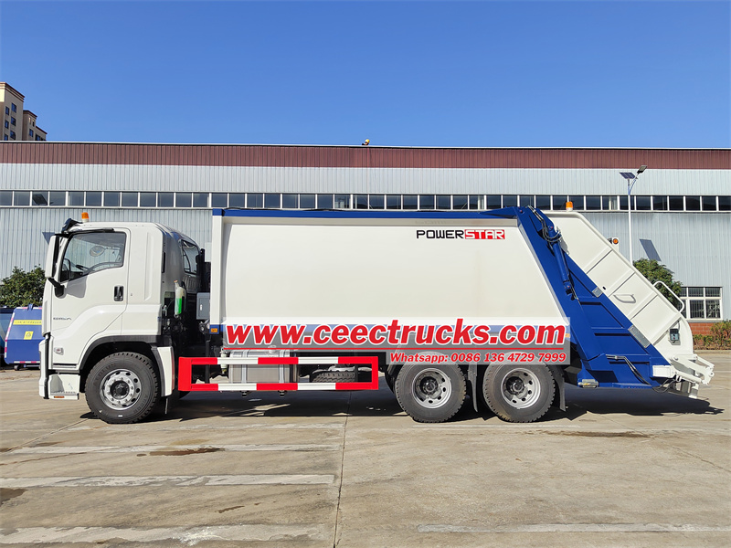 Isuzu 20 cbm integrated rear loader refuse truck