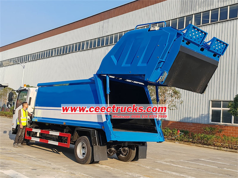 ISUZU NPR truck mounted garbage compactor