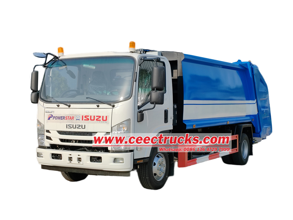 Isuzu 4HK1 engine truck with rear loader