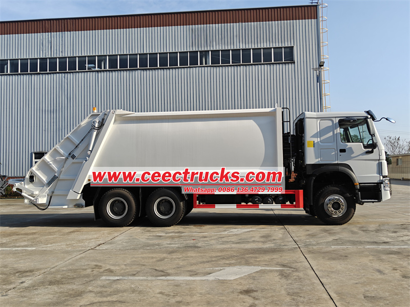 Howo 20 cbm solid waste compactor garbage truck