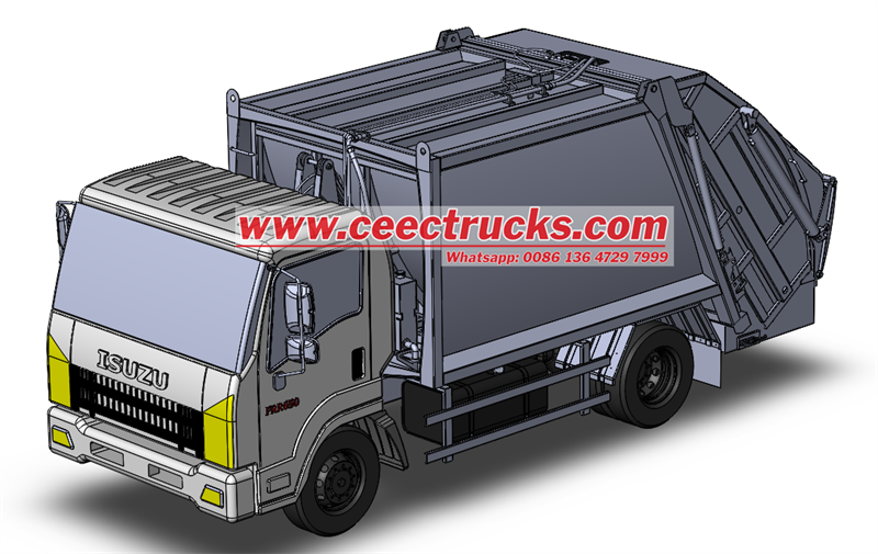 garbage compactor truck 3D design garbage compactor truck 3D design