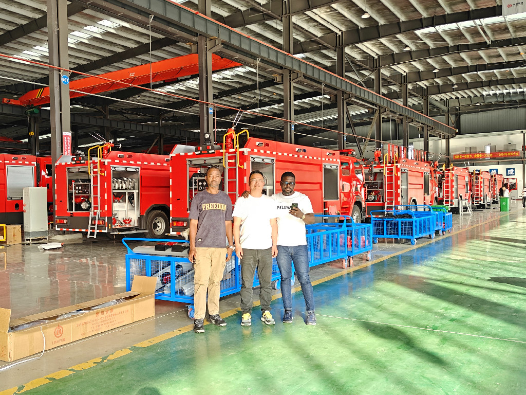 FOTON fire trucks ready for shipment FOTON fire trucks ready for shipment