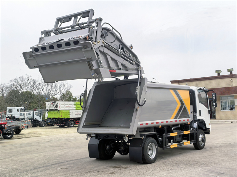ISUZU NPR off-road garbage rear loader truck