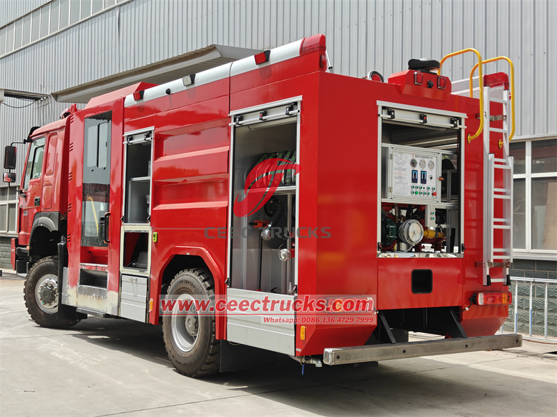 HOWO 4x4 foam tanker fire tender