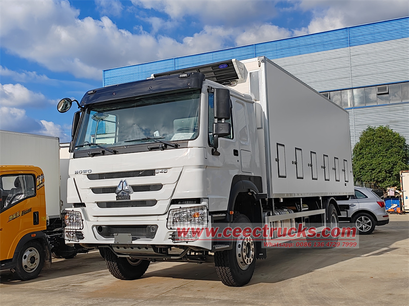 Howo 4x2 freezer truck with carrier unit