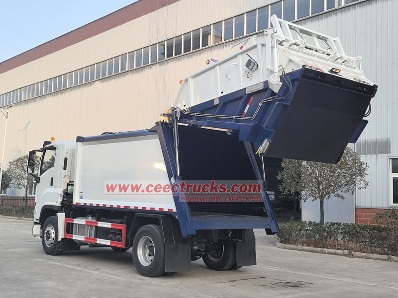 ISUZU waste compactor truck test