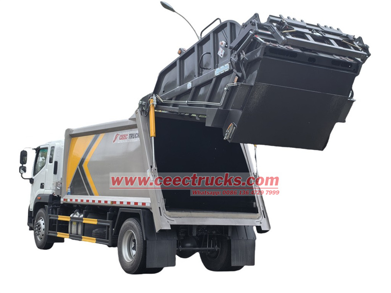 FOTON 16cbm garbage compactor truck rear view