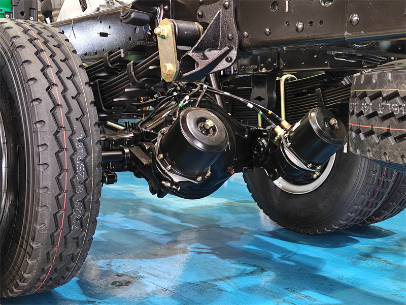 Rear axle with ABS for safety