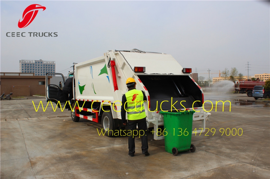 china best 5 CBM trash compactor trucks