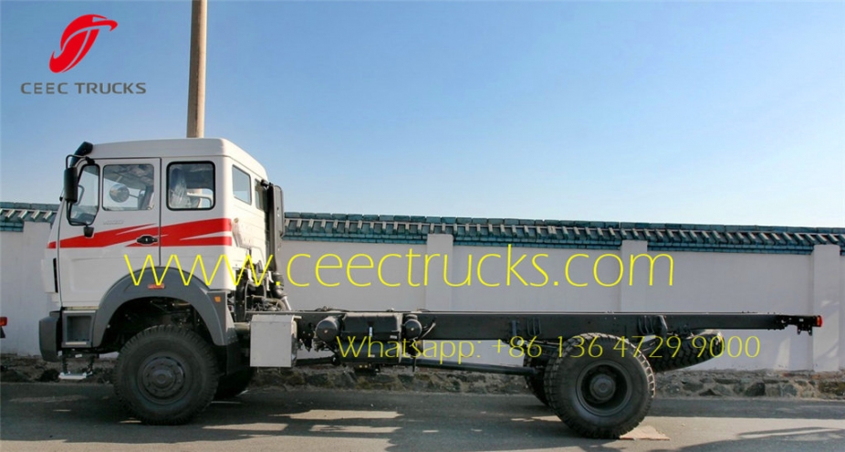 Best beiben 6 wheeler offroad mounted crane cargo truck