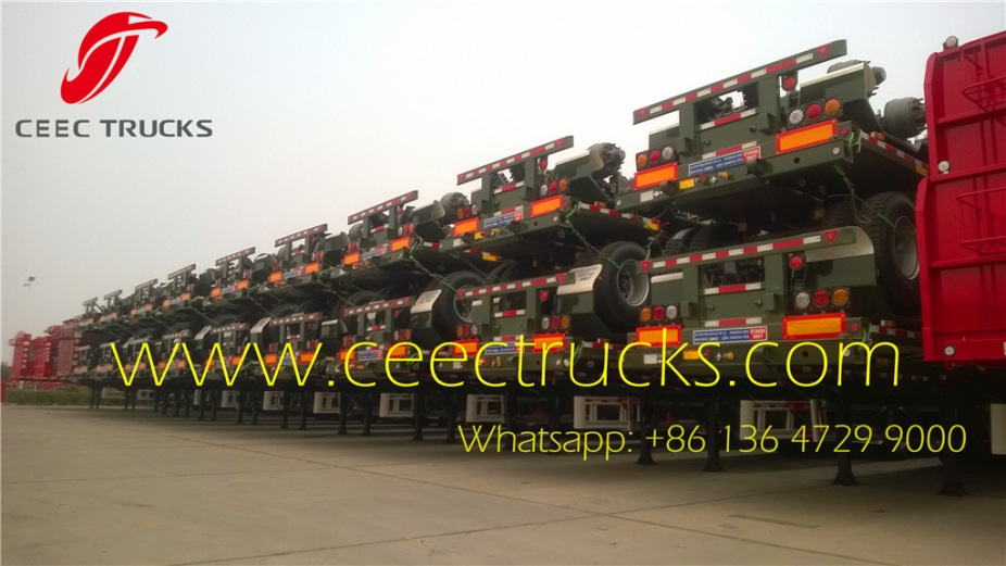 70T Bogie suspension trailer hot sale in Africa countries