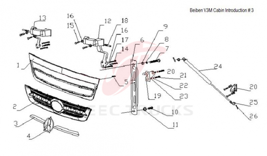 China north benz V3 driver cabin on sale low price