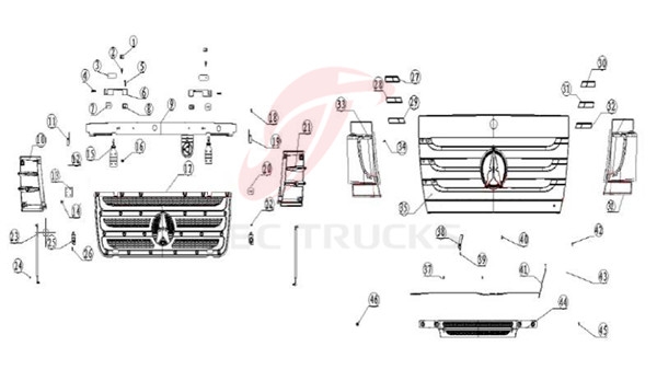 North benz NG80B driver cabin Front Desh Trimming