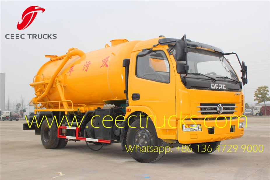 Dongfeng 6000liters vacuum suction tanker truck supplier