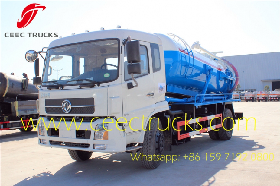 Dongfeng top design 9CBM vacuum suction tanker truck