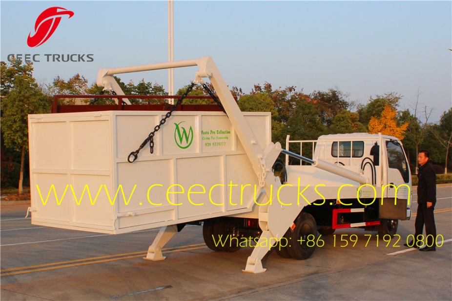 ISUZU 6CBM swing arm garbage truck export Asia country