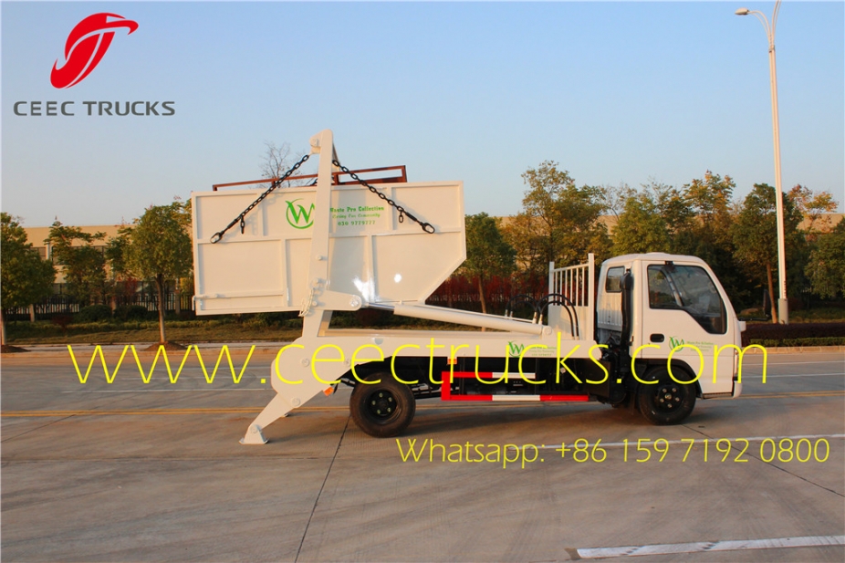 ISUZU 6CBM swing arm garbage truck export Asia country