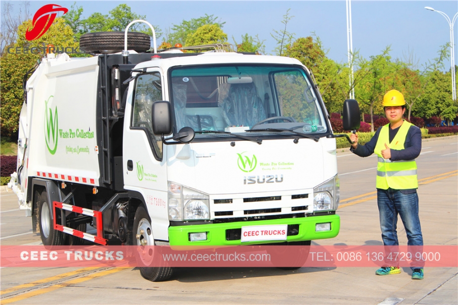 Caminhão compactador de lixo ISUZU 5cbm