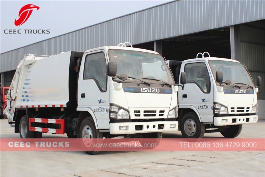 TOP quality ISUZU 5000L garbage compactor truck