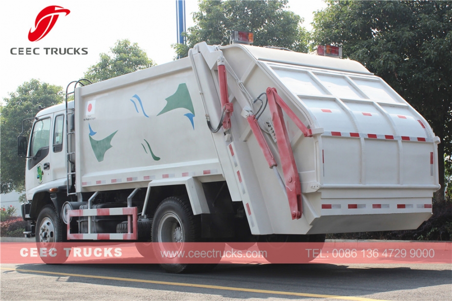 Japan technology 12 CBM garbage compactor truck