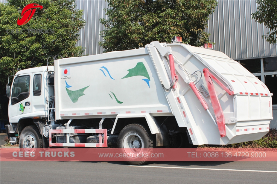 Japan technology 12 CBM garbage compactor truck