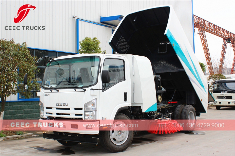 Best quality ISUZU 8000L road sweeper truck