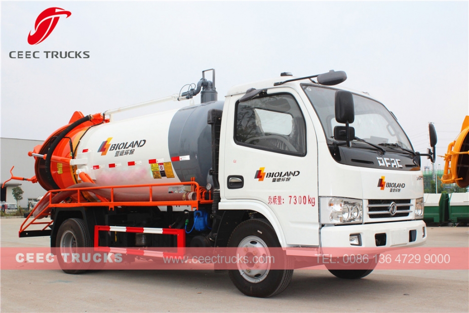 Dongfeng 4,000L Vacuum sewage tanker truck