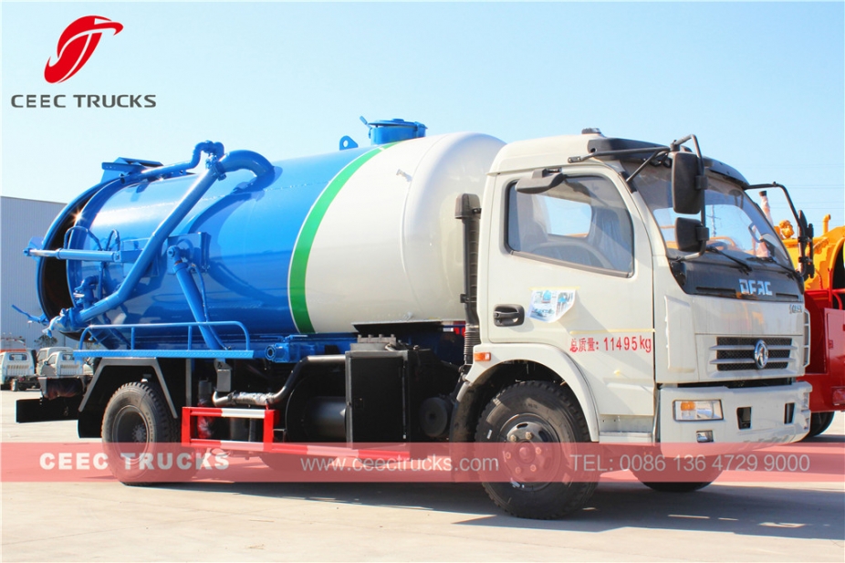 Dongfeng 6,000L sewage suction tanker vehicle