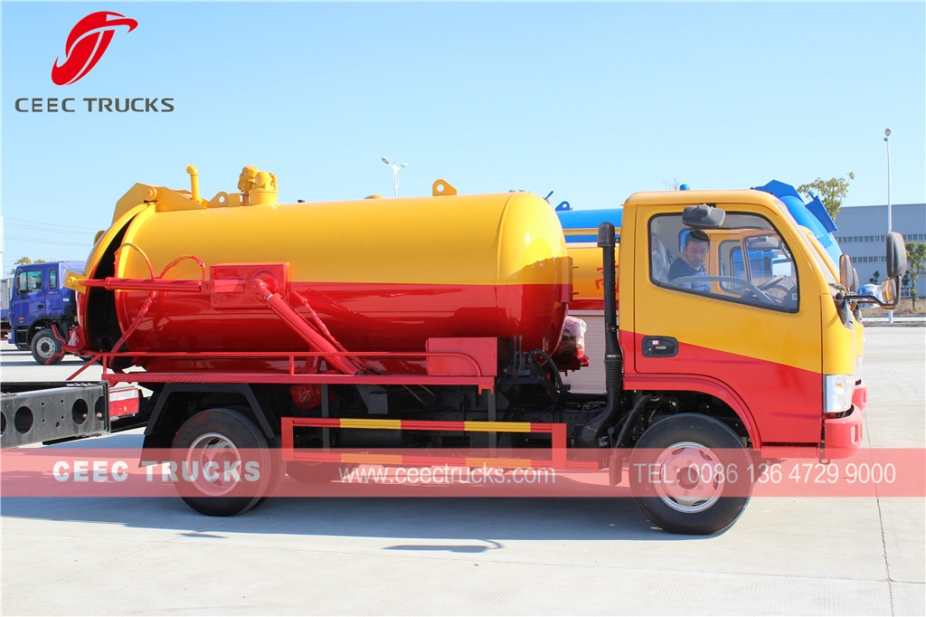 Caminhão bomba de sucção séptica Dongfeng 4.000L