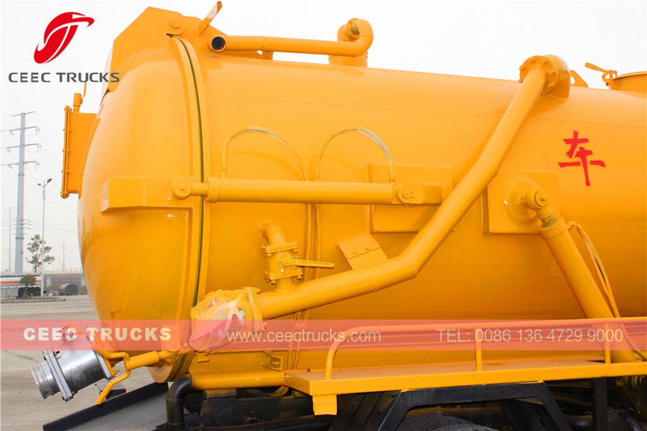 6CBM sewage suction tank truck