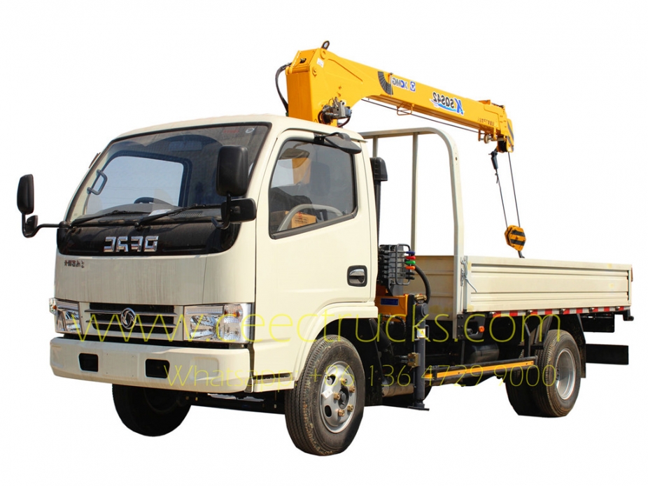 DONGFENG 2T boom crane trucks export Myanmar